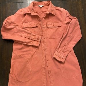 LL. Bean pink shacket fleece tunic